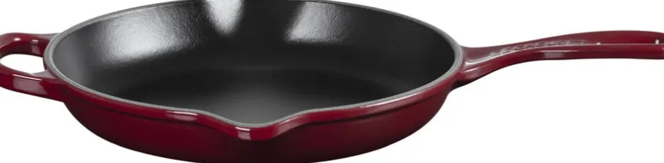 Gryder & Pander<Le Creuset Stegepande støbejern 23cm Garnet