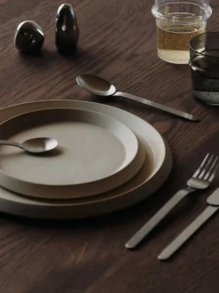 Bestik<Ferm Living Stelo Cutlery - Set of 4 - Brushed Stainless Steel