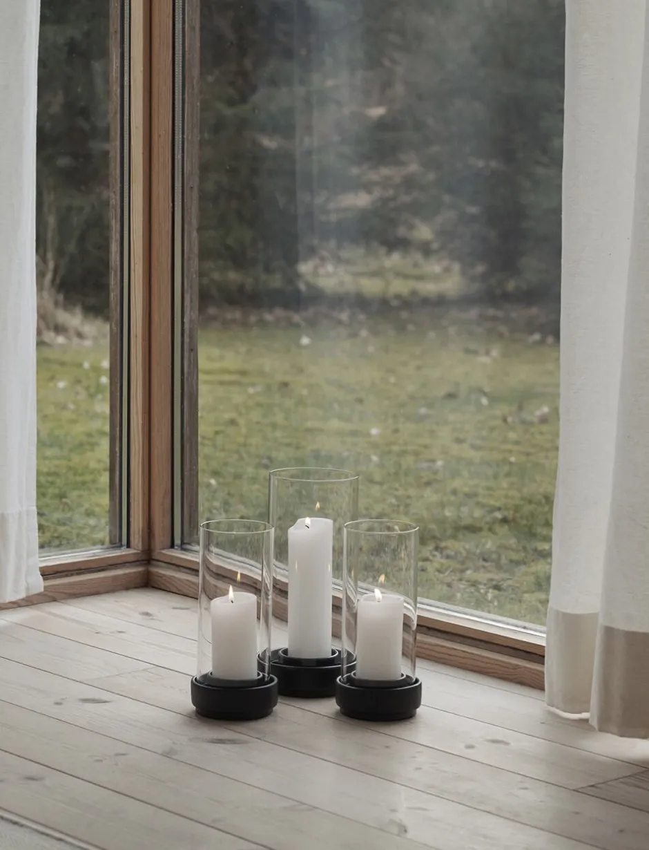 Lanterner<Stelton hurricane H 28,5 cm black