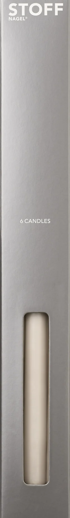 Lys & Lysestager<STOFF Nagel STOFF candles by Ester&Erik - 6 stk i gaveæske, sand