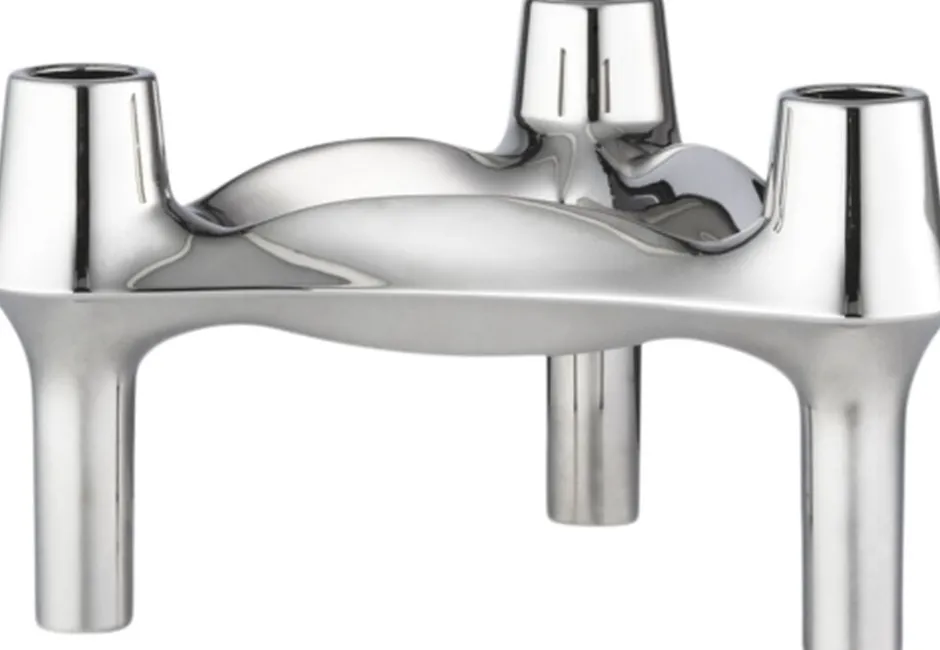 Lys & Lysestager<STOFF Nagel ® BMF stage krom