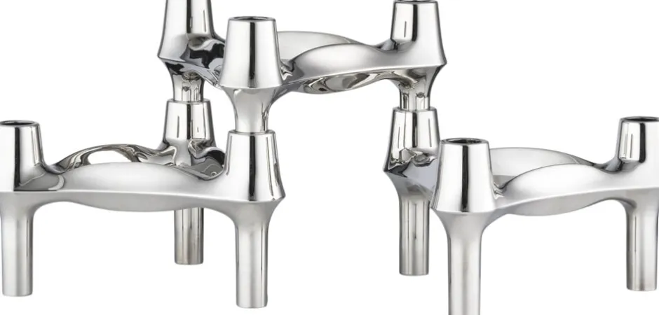 Lys & Lysestager<STOFF Nagel ® BMF stage 3-pak krom