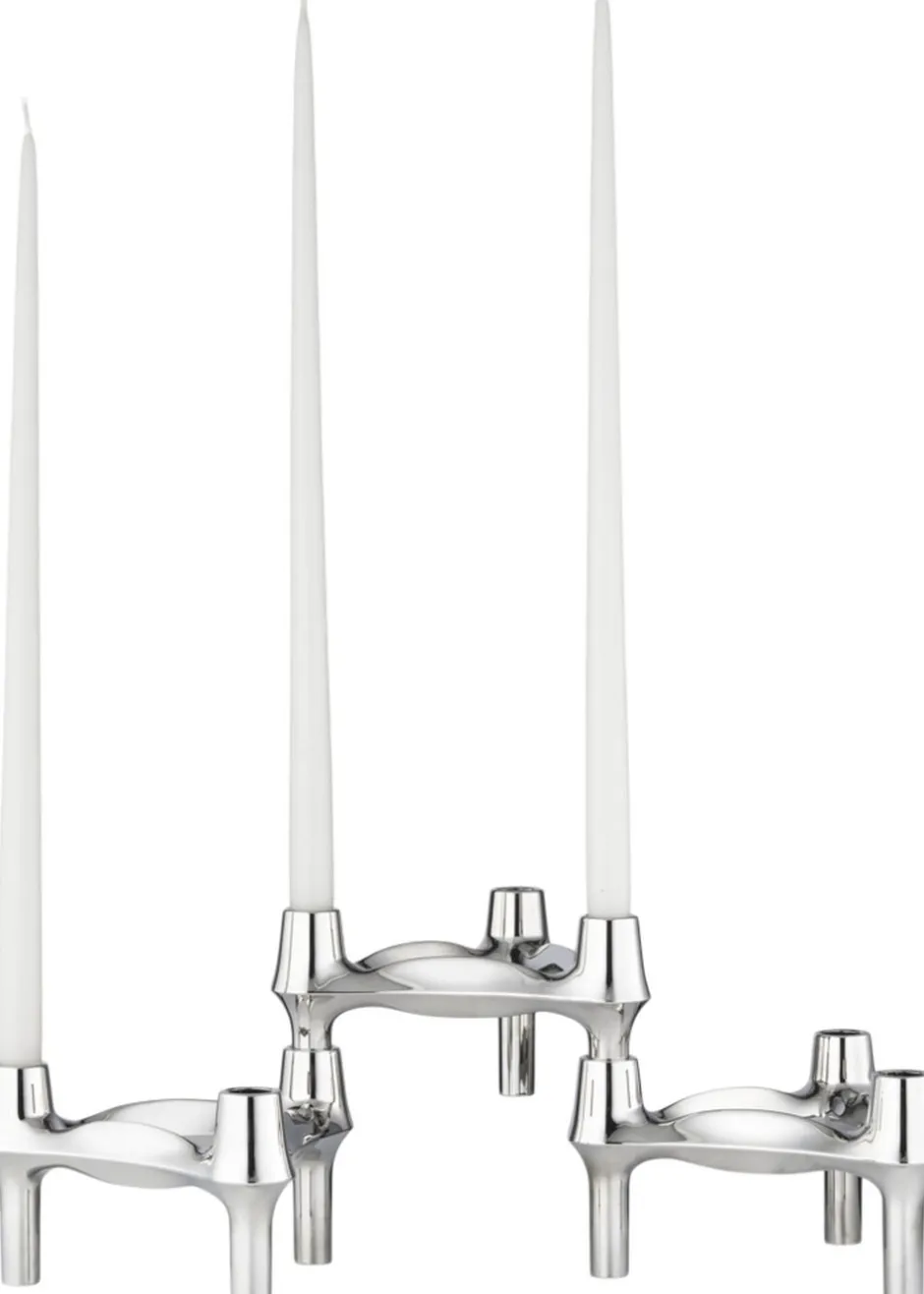 Lys & Lysestager<STOFF Nagel ® BMF stage 3-pak krom