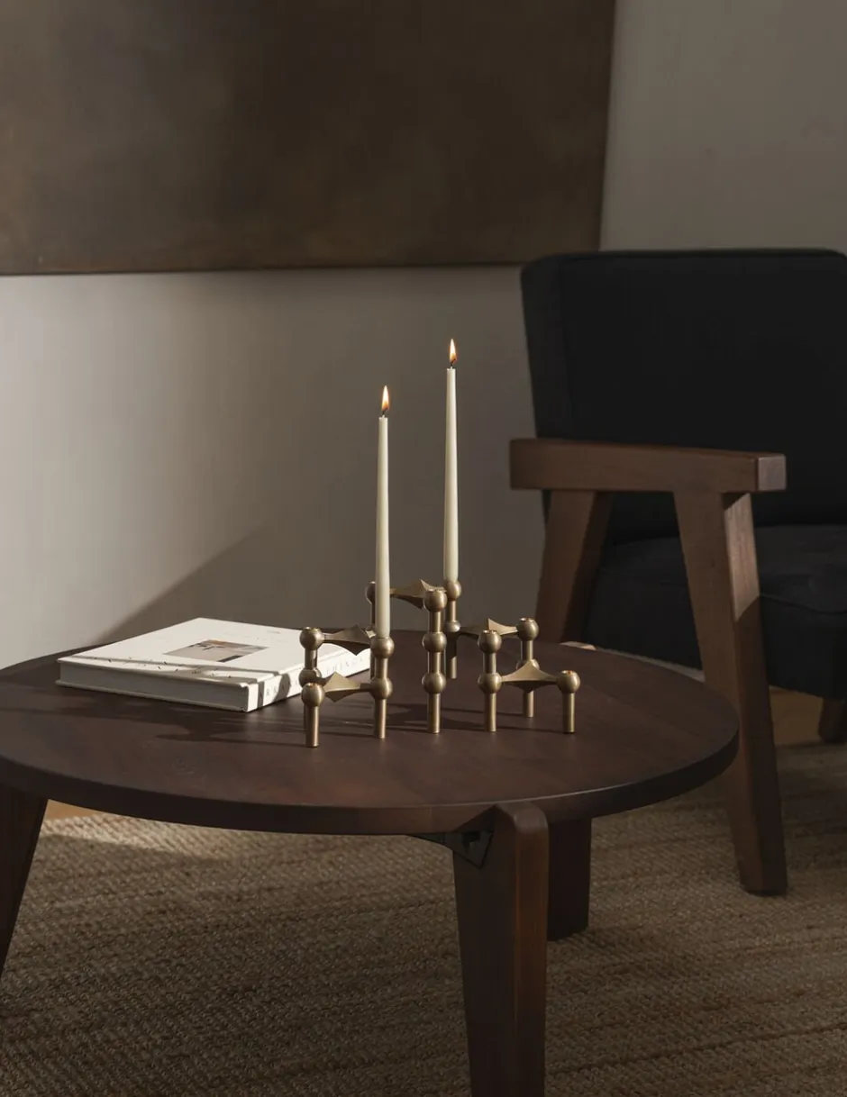 Lys & Lysestager<STOFF Nagel candle holder/stage - bronzed brass/bronzeret me