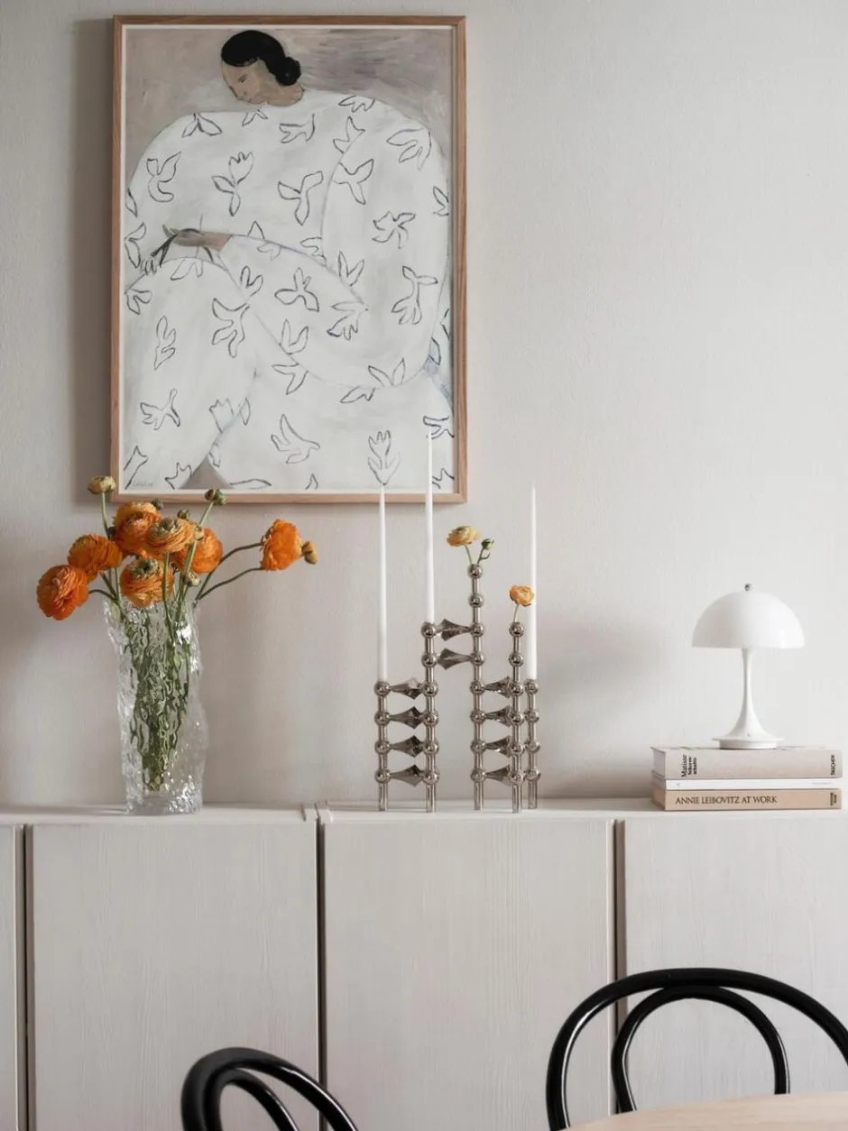 Lys & Lysestager<STOFF Nagel ® lysestage krom