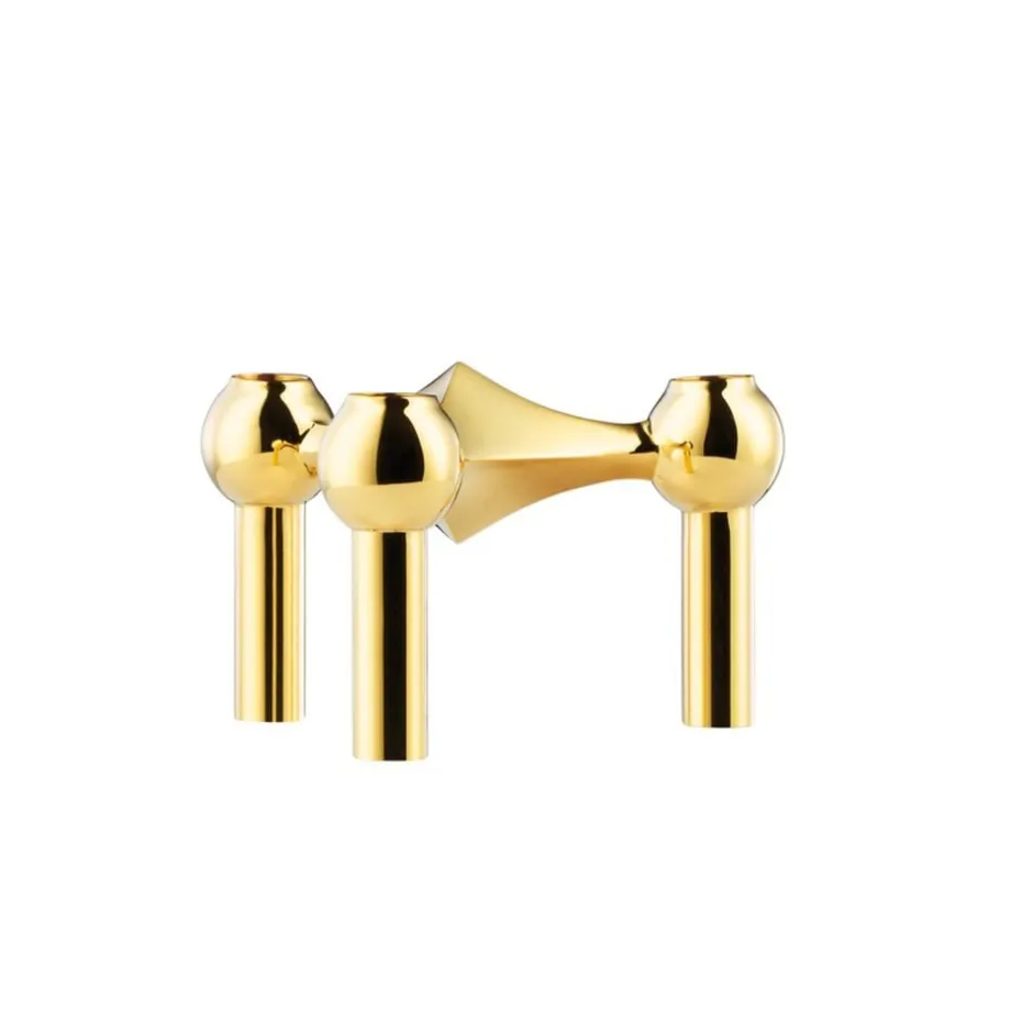 Lys & Lysestager<STOFF Nagel ® lysestage messing