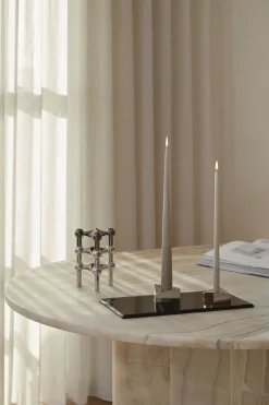 Lys & Lysestager<STOFF Nagel reflect candle holder, small - chrome/krom
