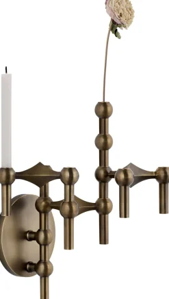 Lys & Lysestager<STOFF Nagel wall hanger - bronzed brass/bruneret messing