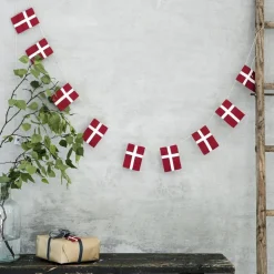 Figurer & Skulpturer<Langkilde & Søn Stor flagranke med Dannebrogsflag