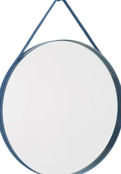 Spejle<Hay Strap Mirror No 2, Ø70 Blue