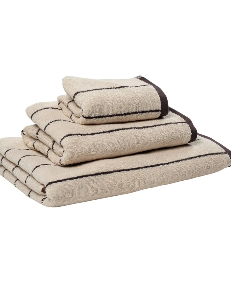 Håndklæder<Magasin du Nord Collection Stripe GOTS Black coffee