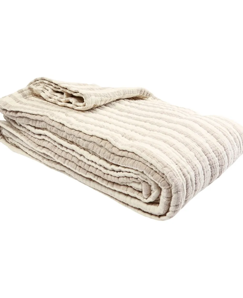 Sengetæpper<Magasin du Nord Collection Stripe throw Beige