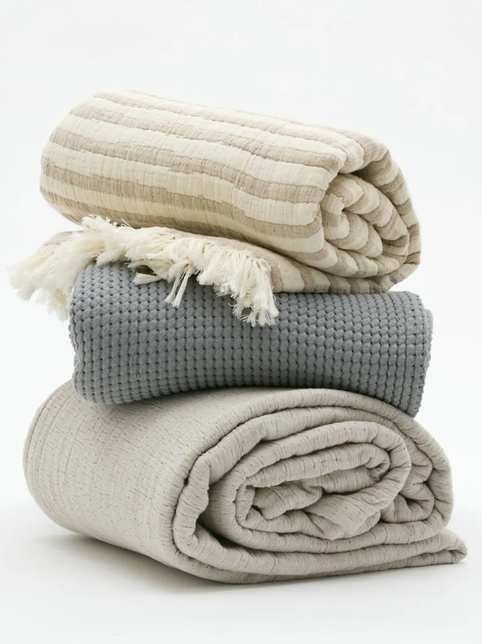 Sengetæpper<Magasin du Nord Collection Stripe throw Beige
