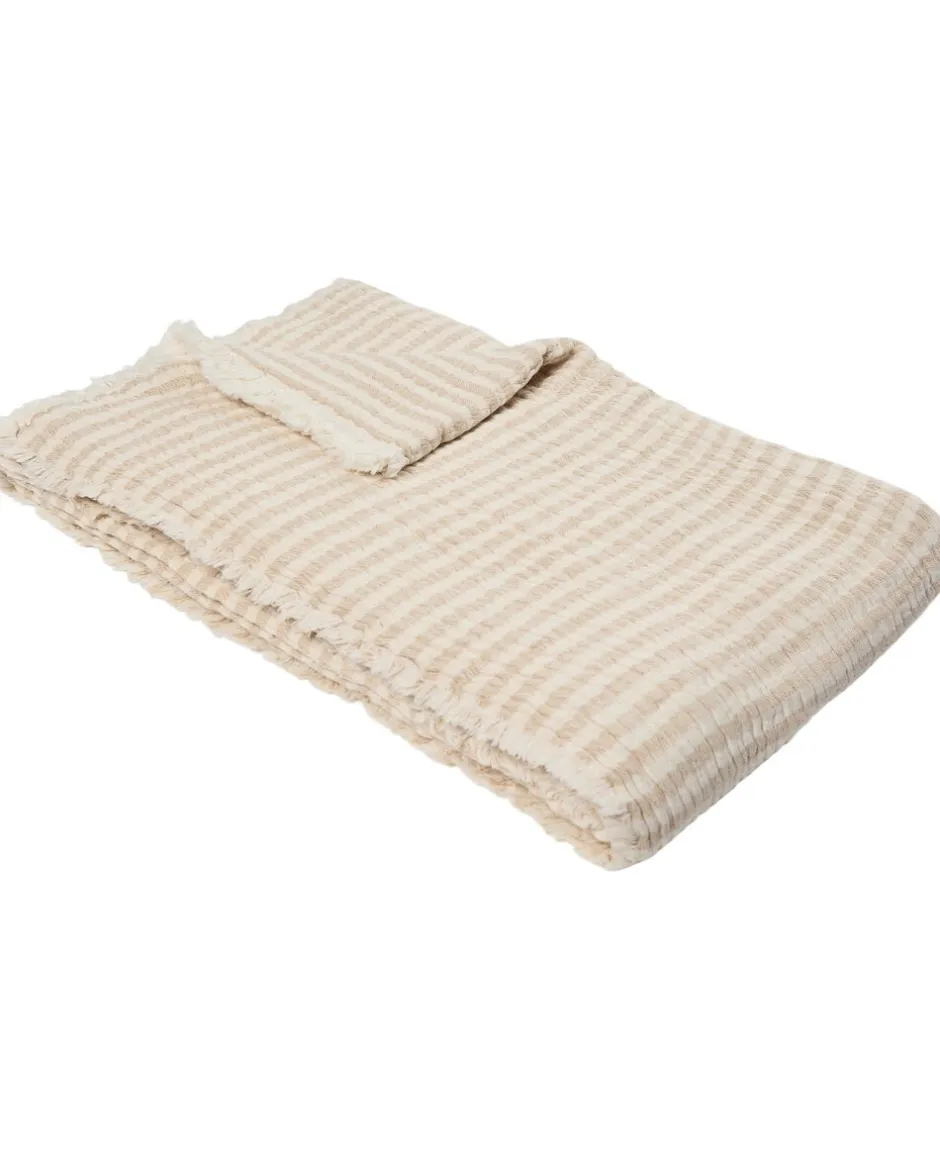 Sengetæpper<Magasin du Nord Collection Stripe throw 130x200cm beige stripe