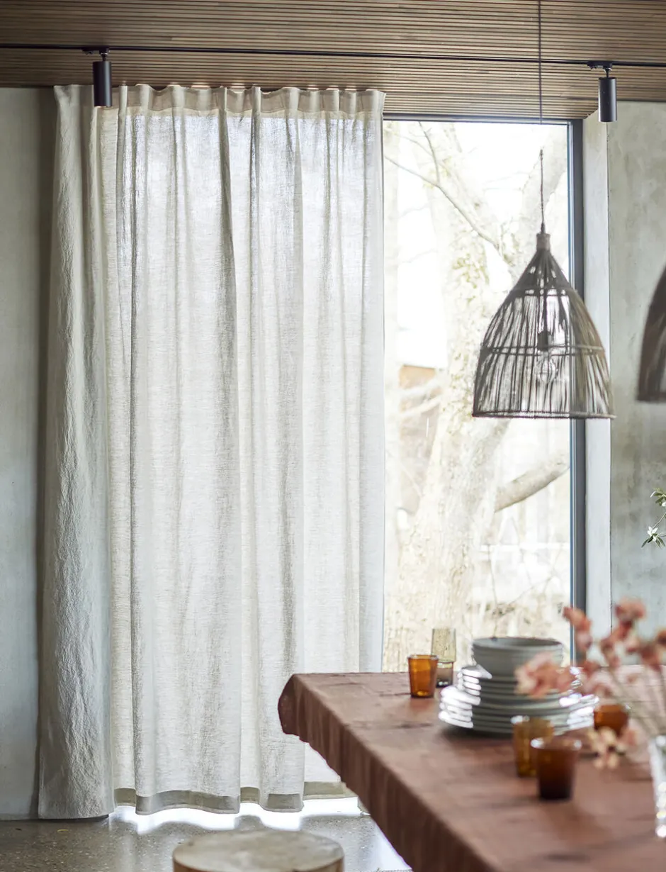 Gardiner<Himla Sunshine Curtain with heading tape Oatmeal