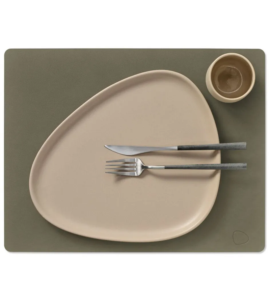 Tekstiler Til Borddækning<LIND DNA Table Mat Square L Nupo Army Green