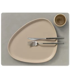 Tekstiler Til Borddækning<LIND DNA TABLE MAT SQUARE L (35x45cm) NUPO light grey