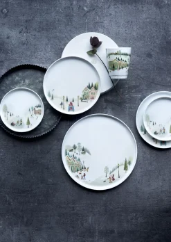 Tallerkener<Pillivuyt Tallerken flad lige kant Vinter 15,5cm Hvid Ovnfast porcelæn
