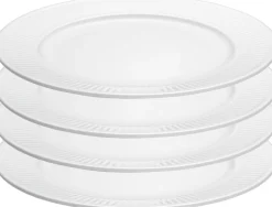 Tallerkener<Pillivuyt Tallerken flad Plissé 28 cm 4 stk. Hvid