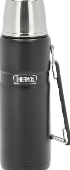 Opbevaring<Thermos Termoflaske Stainless King 1,2 liter Sort Rustfrit stål