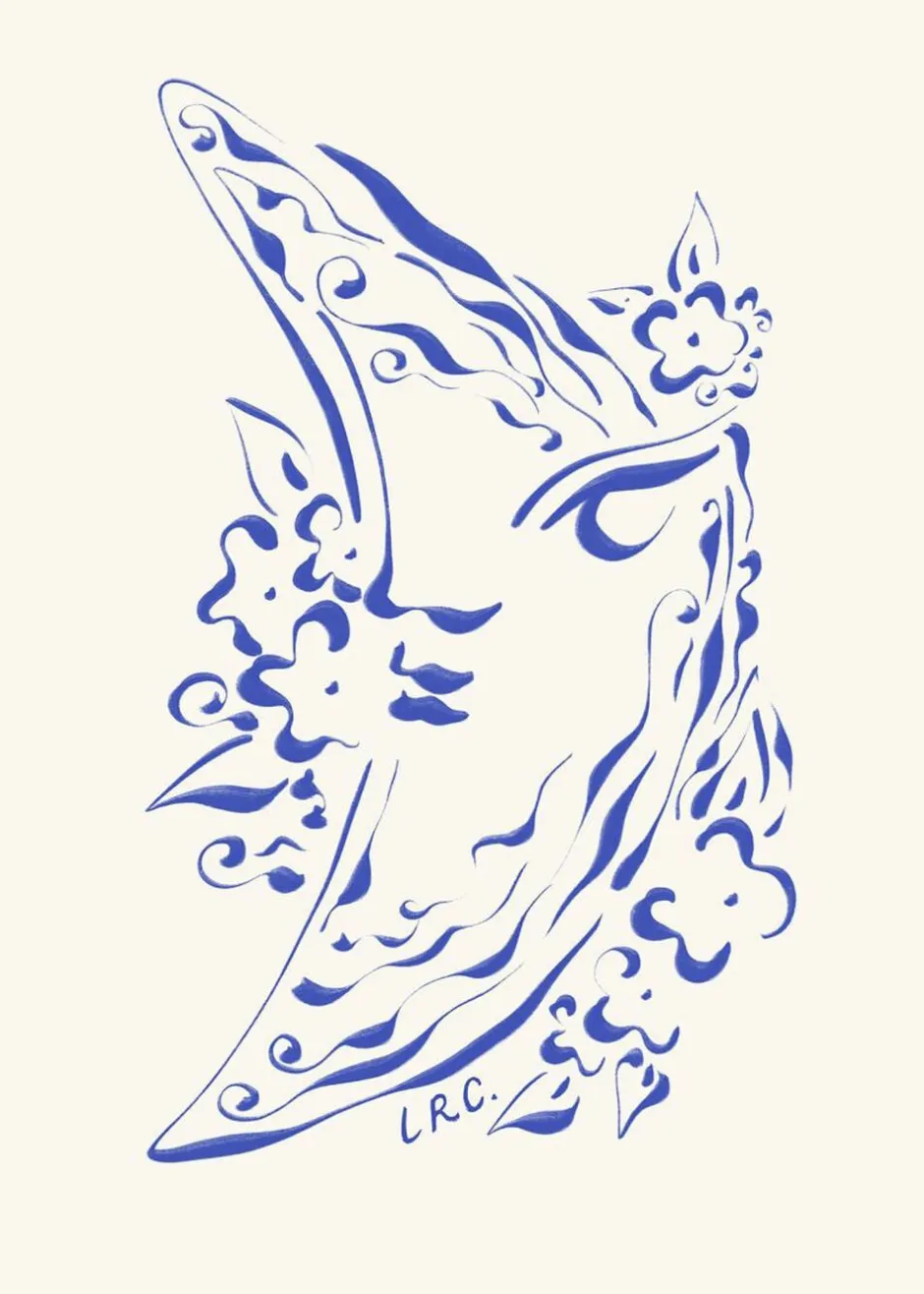 Plakater & Rammer<Poster & Frame The Poster Club x Lucrecia Rey Caro - Dreaming Moon Flerfarvet