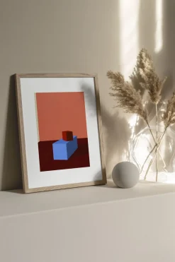 Plakater & Rammer<Poster & Frame The Poster Club x Teklan - Cubes Flerfarvet