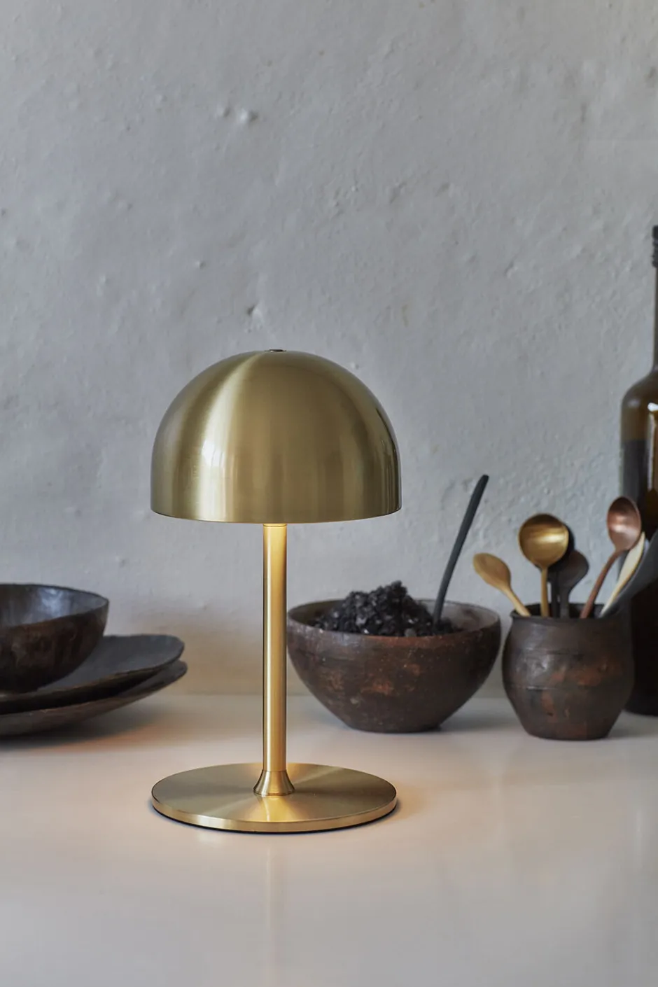 Bordlamper|Trådløse Lamper<Sirius Tim Genopladelig H22cm, Messing