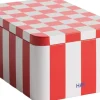 Opbevaring<Hay Tin Container-Small-Red and off-white