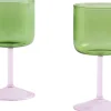 Glas<Hay Tint Wine Glass-Set of 2-Green and