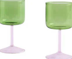 Glas<Hay Tint Wine Glass-Set of 2-Green and