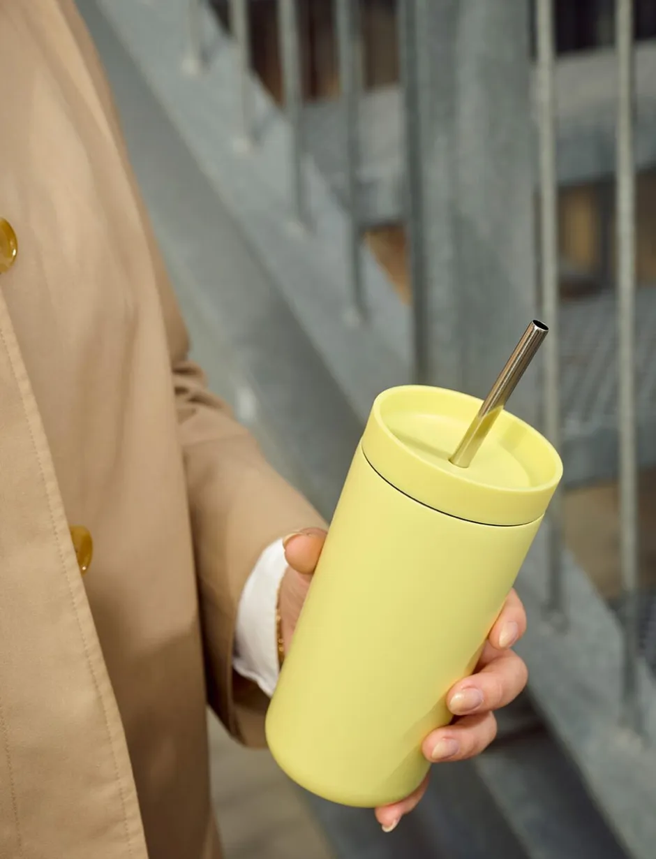 Kaffe & Te<Stelton To Go Sip termokop med sugerør 0.4 l. Laevis