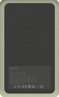 Elektronik<Kreafunk toCHARGE QI - Dusty Olive
