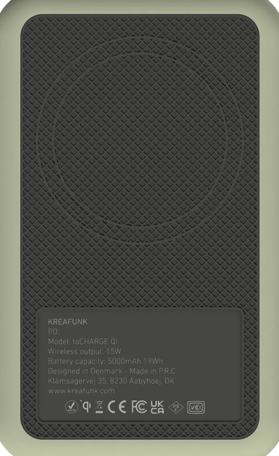 Elektronik<Kreafunk toCHARGE QI - Dusty Olive