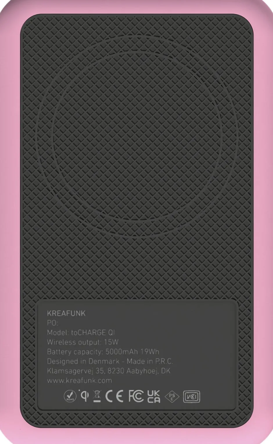 Elektronik<Kreafunk toCHARGE QI - Fresh Pink