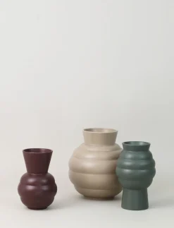 Vaser & Urtepotteskjulere<Knabstrup Keramik Tortus Archie vase No2 H 23. 5 cm dark green