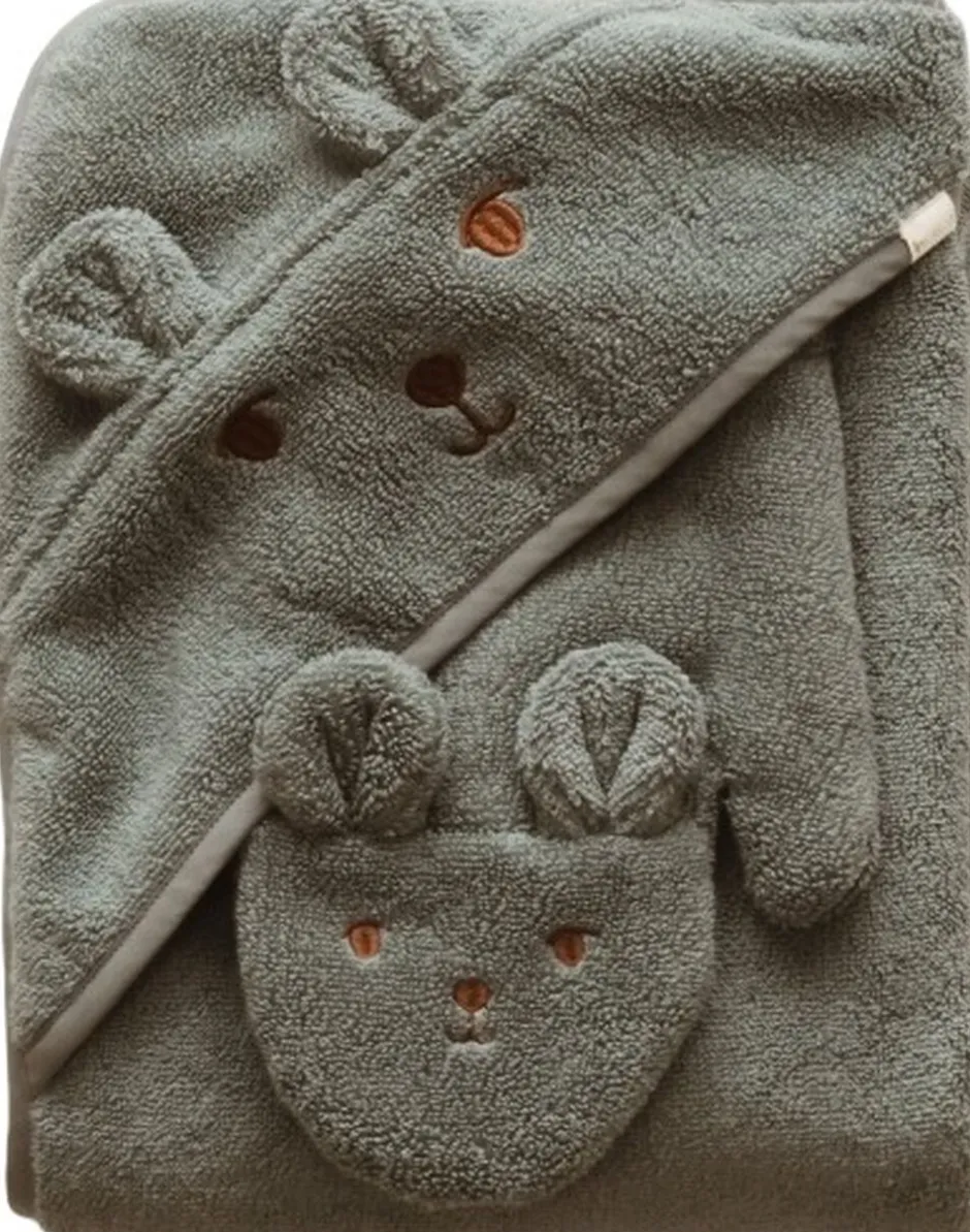 Håndklæder<Fabelab Towel - Bear Goblin blue
