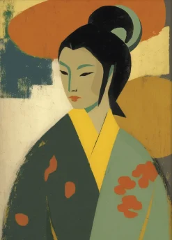 Plakater & Rammer<Poster & Frame Treechild - Geisha Flerfarvet