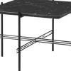 Møbler<Gubi TS Coffee Table, 55x55, Black base Black Marquina Marble