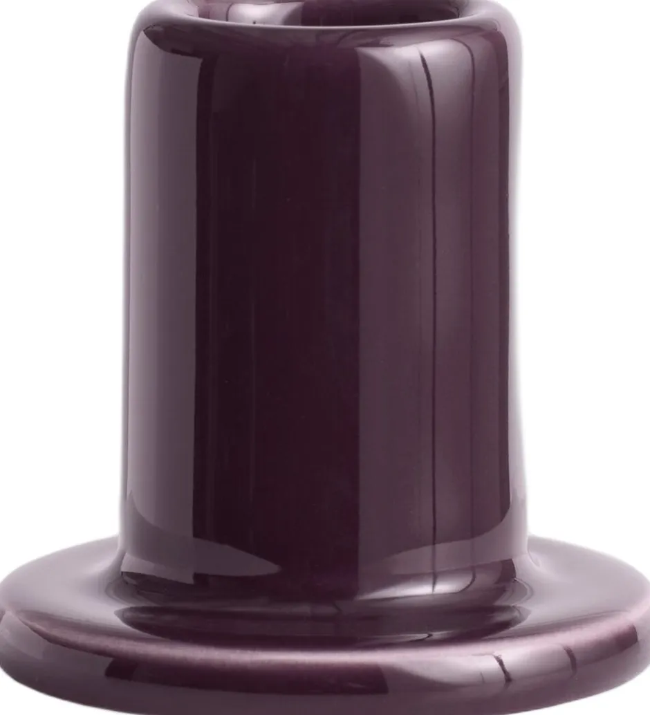 Lys & Lysestager<Hay Tube Candleholder-Small-Bordeaux