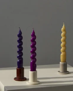 Lys & Lysestager<Hay Tube Candleholder-Small-Off-white