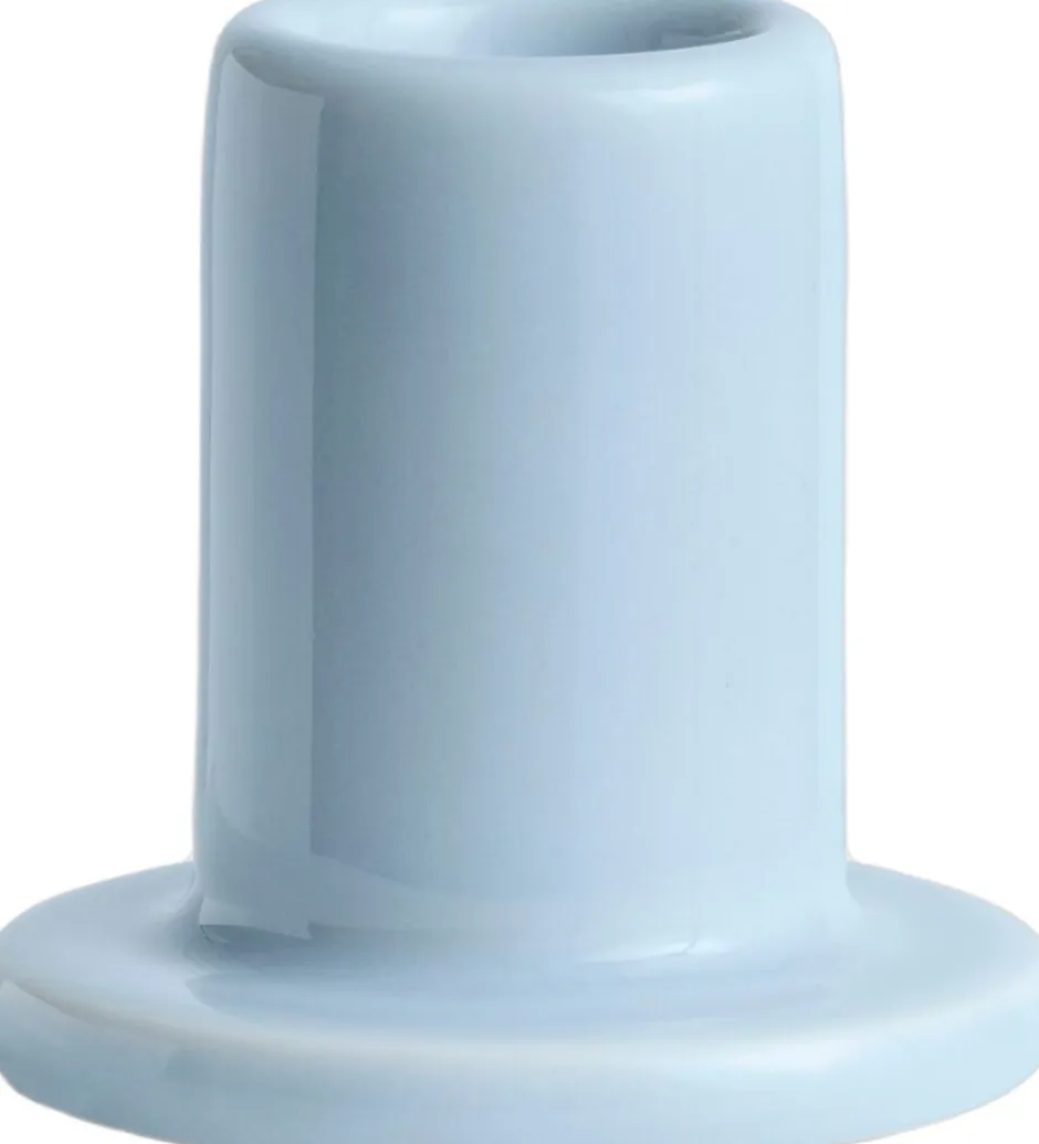 Lys & Lysestager<Hay Tube Candleholder-Small-Pale blue