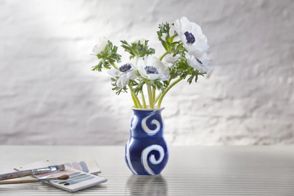 Vaser & Urtepotteskjulere<Kähler Tulle Vase H13 cm blå