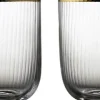 Glas<Lyngby Glas Tumbler Palermo Gold 35cl 4stk