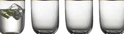 Glas<Lyngby Glas Tumbler Palermo Gold 35cl 4stk