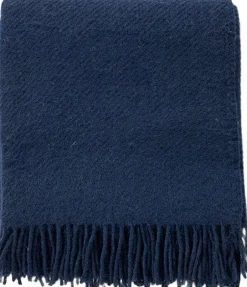 Plaider<Klippan Uldplaid Bornholm Navy blazer