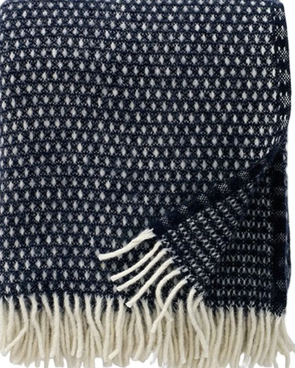 Plaider<Klippan Uldplaid Dots Navy blazer