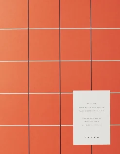 Kontorartikler<Notem UMA Flat Lay Notebook - Large, Orange check