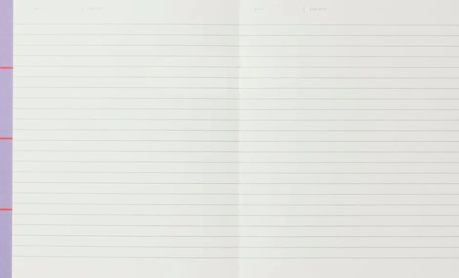 Kontorartikler<Notem UMA Flat Lay Notebook - Medium, Lavender check
