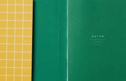 Kontorartikler<Notem UMA Flat Lay Notebook - Small, Ochre check