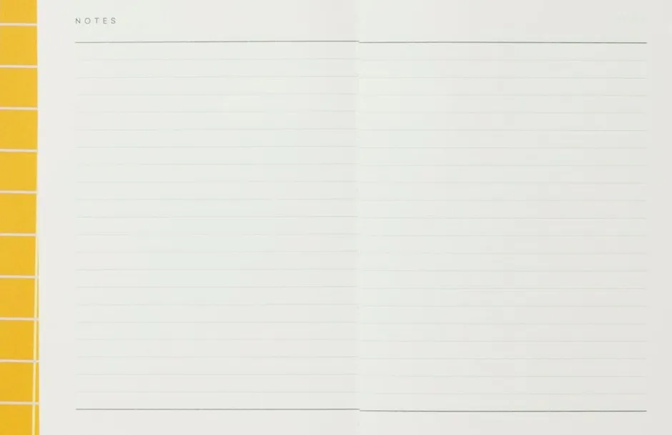 Kontorartikler<Notem UMA Flat Lay Notebook - Small, Ochre check